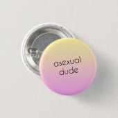 Aseksuele pride pin - aseksuele kerel ronde button 3,2 cm (Voorkant /achterkant)