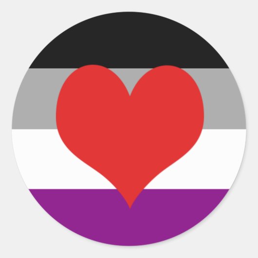 Aseksuele Pride Ronde Sticker (Voorkant)