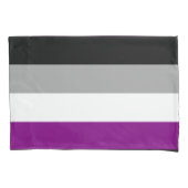 Aseksuele Pride-vlag Kussensloop (Voorkant-Links)
