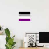 Aseksuele Pride-vlag Poster (Thuiskantoor)