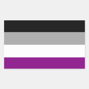 Aseksuele Pride-vlag Rechthoekige Sticker
