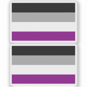 Aseksuele Pride-vlag Sticker