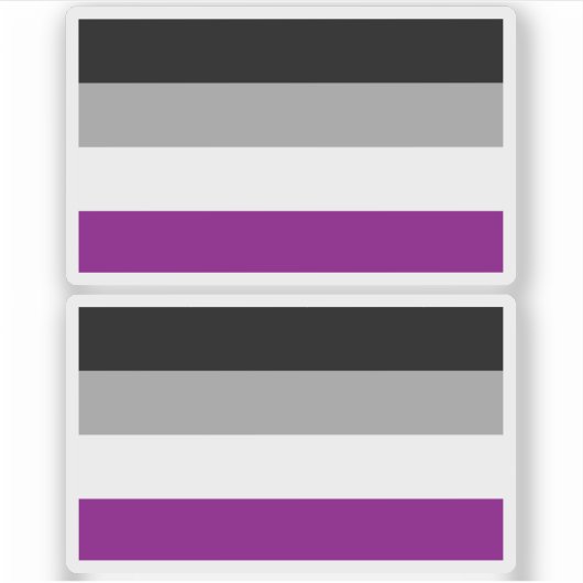 Aseksuele Pride-vlag Sticker (Voorkant)