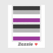 Aseksuele Pride-vlag Sticker (Vel)