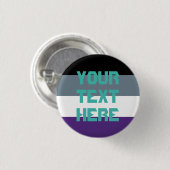 Aseksuele pridevlag ronde button 3,2 cm (Voorkant /achterkant)