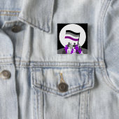 Aseksuele propaganda-Button Vierkante Button 5,1 Cm (In situ)