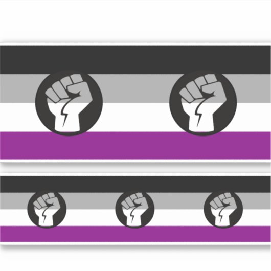 Aseksuele Protestvlag Sticker (Voorkant)