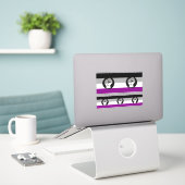 Aseksuele Protestvlag Sticker (Laptop op bureau)