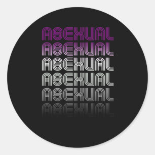 Aseksuele Retro Pride Ronde Sticker