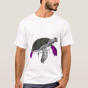 Aseksuele trots Ace-vlag Zeeschildpad Subtiele LGB T-shirt