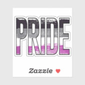 Aseksuele trots-woord sticker (Vel)