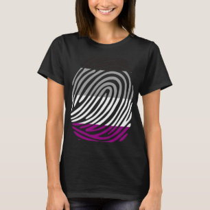 Aseksuele vingerafdruk t-shirt