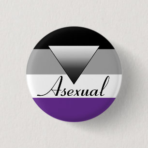Aseksuele vlag en trianje badge Pin Ronde Button 3,2 Cm