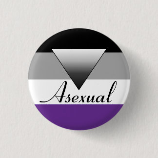Aseksuele vlag en trianje badge Pin Ronde Button 3,2 Cm