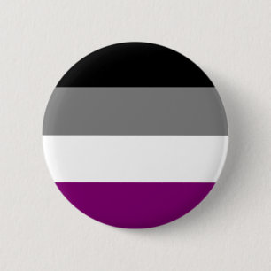 Aseksuele vlag ronde button 5,7 cm