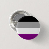 Aseksuele vlag van hoge kwaliteit Button (Voorkant /achterkant)