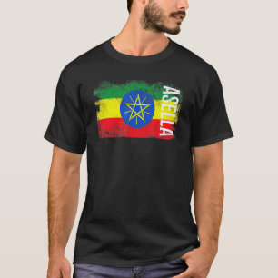 Asella Ethiopië Vlag Voor Ethiopiërs Mannen Vrouwe T-shirt