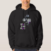 Asexual Astronaut Cat Retro Space Is My Place Ace Hoodie (Voorkant)