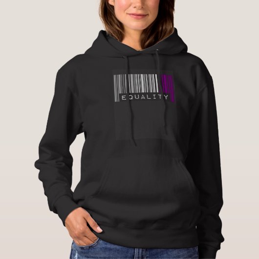Asexual Barcode Pride Equality Cute Ace Aesthetic Hoodie (Voorkant)