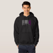 Asexual Barcode Pride Equality Cute Ace Aesthetic  Hoodie (Voorkant volledig)