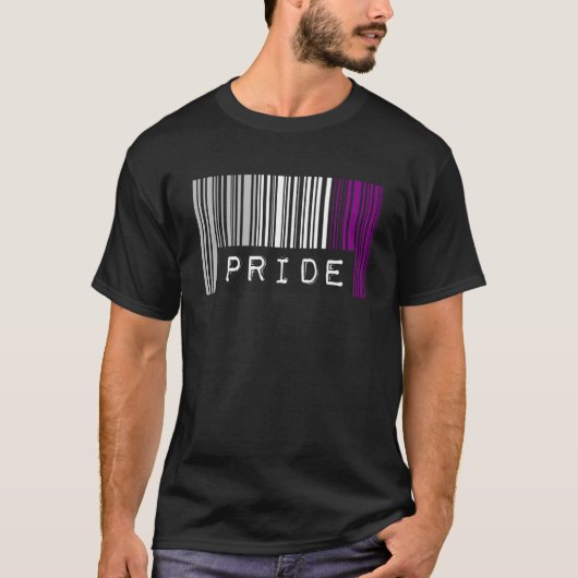 Asexual Barcode Pride Maand Leuke Ace Esthetische  T-shirt (Voorkant)