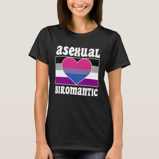 Asexual Biromantic Pride Flag Cute  Ace Aesthetic T-shirt (Voorkant)