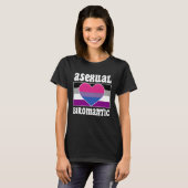 Asexual Biromantic Pride Flag Cute  Ace Aesthetic T-shirt (Voorkant volledig)