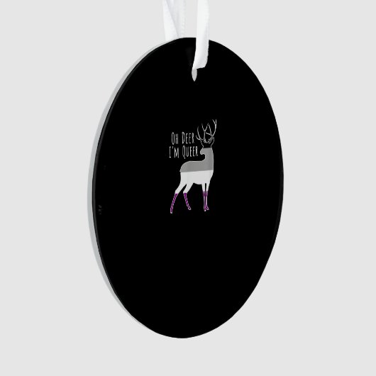 Asexual Flag Oh Deer Queer Pride Funny LGBT Design (devant)
