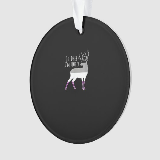 Asexual Flag Oh Deer Queer Pride Funny LGBT Design (devant)