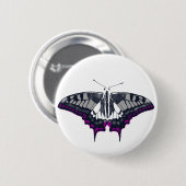 Asexual Flag Swallowtail Butterfly Ronde Button 5,7 Cm (Voorkant /achterkant)