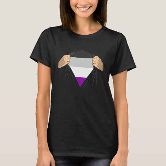 Asexual Flag T-shirt (Voorkant)