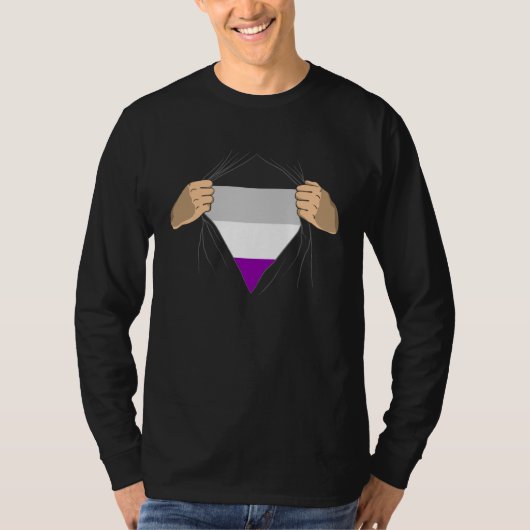 Asexual Flag T-shirt (Voorkant)