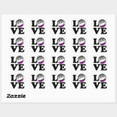 Asexual Love Pride Flag Vierkante Sticker (Vel)