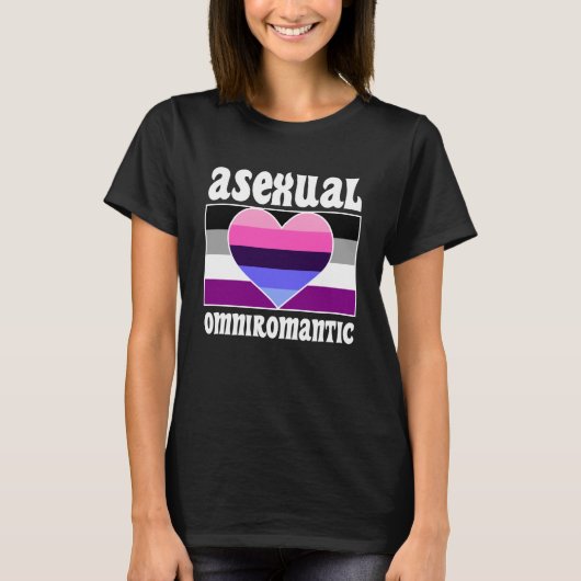 Asexual Omniromantische Pride Vlag Leuke Ace Aesth T-shirt (Voorkant)