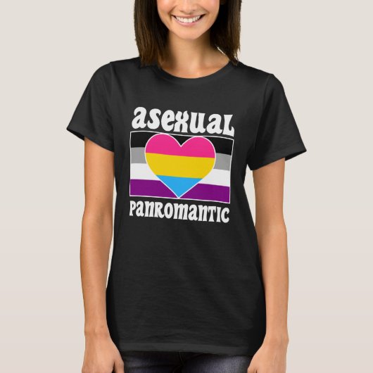 Asexual Panromantic Pride Flag Cute  Ace Aesthetic T-shirt (Voorkant)