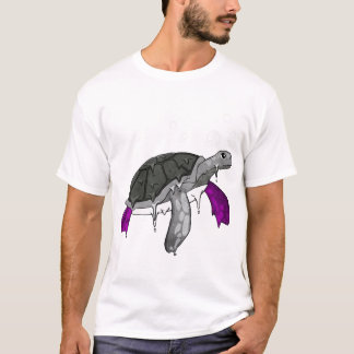 Asexual Pride Ace Flag Sea Turtle Subtle LGBTQ T-shirt