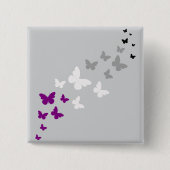 Asexual Pride Butterfly Trail Vierkante Button 5,1 Cm (Voorkant)