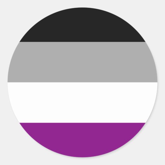 Asexual Pride Circle Sticker (Voorkant)