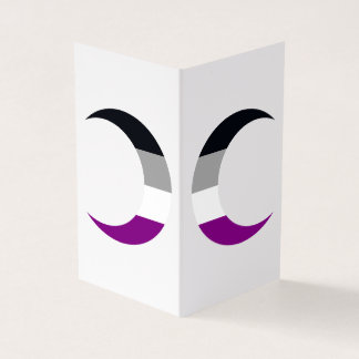 Asexual Pride Crescent Moons Greeting Card Visitekaartjes
