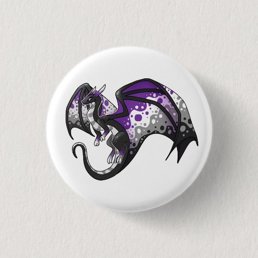 Asexual Pride Dragon Ronde Button 3,2 Cm (Voorkant)
