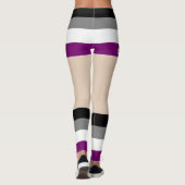 Asexual Pride Faux Shorts & Benen Leggings (Achterkant)
