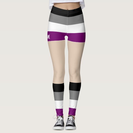 Asexual Pride Faux Shorts & Benen Leggings (Voorkant)