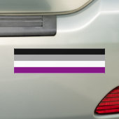 Asexual Pride Flag (Ace) (Asexualiteit) Bumpersticker (Op auto)