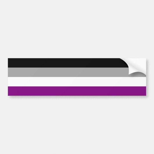 Asexual Pride Flag (Ace) (Asexualiteit) Bumpersticker (Voorkant)