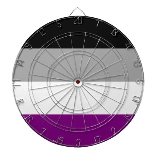 Asexual Pride Flag (Ace) (Asexualiteit) Dartbord (Voorkant)