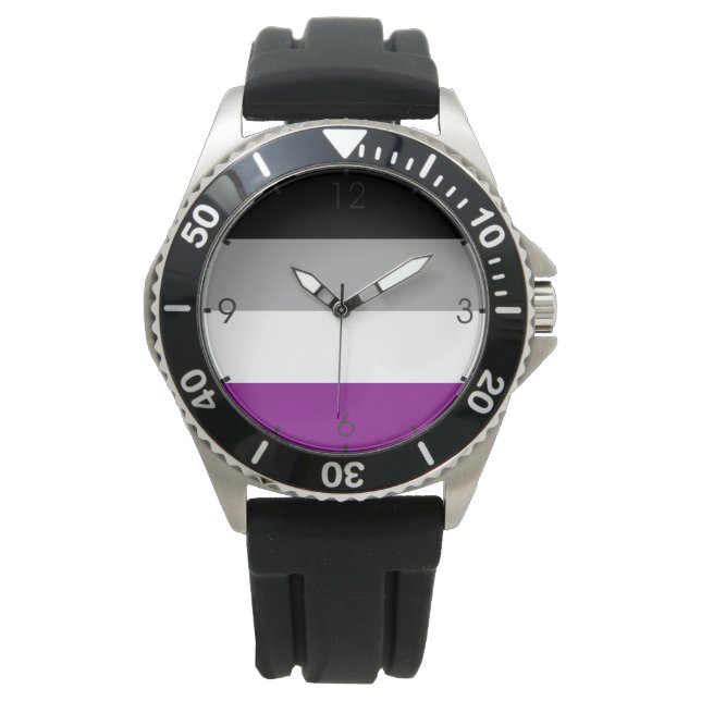 Asexual Pride Flag (Ace) (Asexualiteit) Horloge (Voorkant)