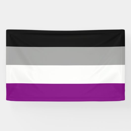 Asexual Pride Flag (Ace) (Asexualiteit) Spandoek (Horizontaal)
