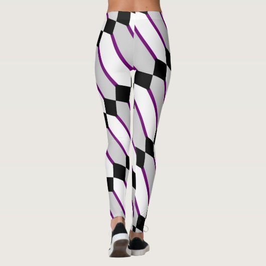 Asexual Pride Flag Art van EelKat Wendy C Allen Leggings (Achterkant)