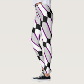 Asexual Pride Flag Art van EelKat Wendy C Allen Leggings (Links)