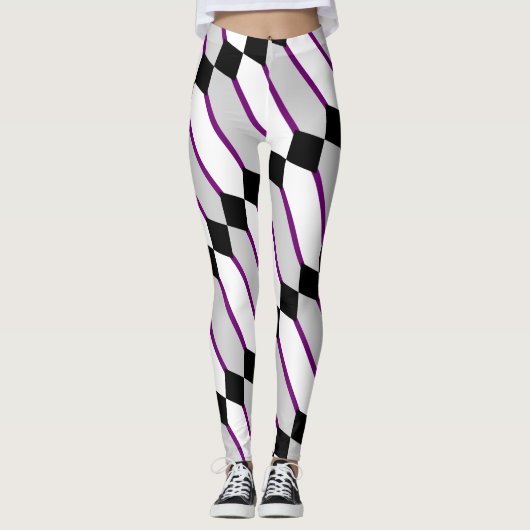 Asexual Pride Flag Art van EelKat Wendy C Allen Leggings (Voorkant)